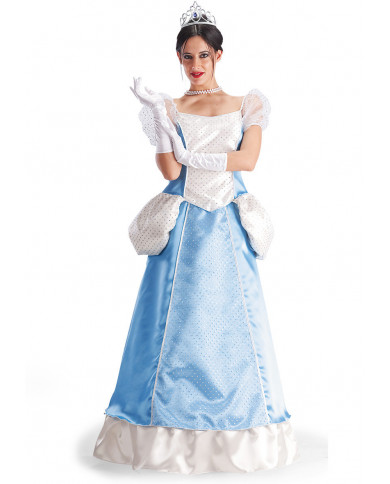 Cinderella costume with satin and glittered veil corset and