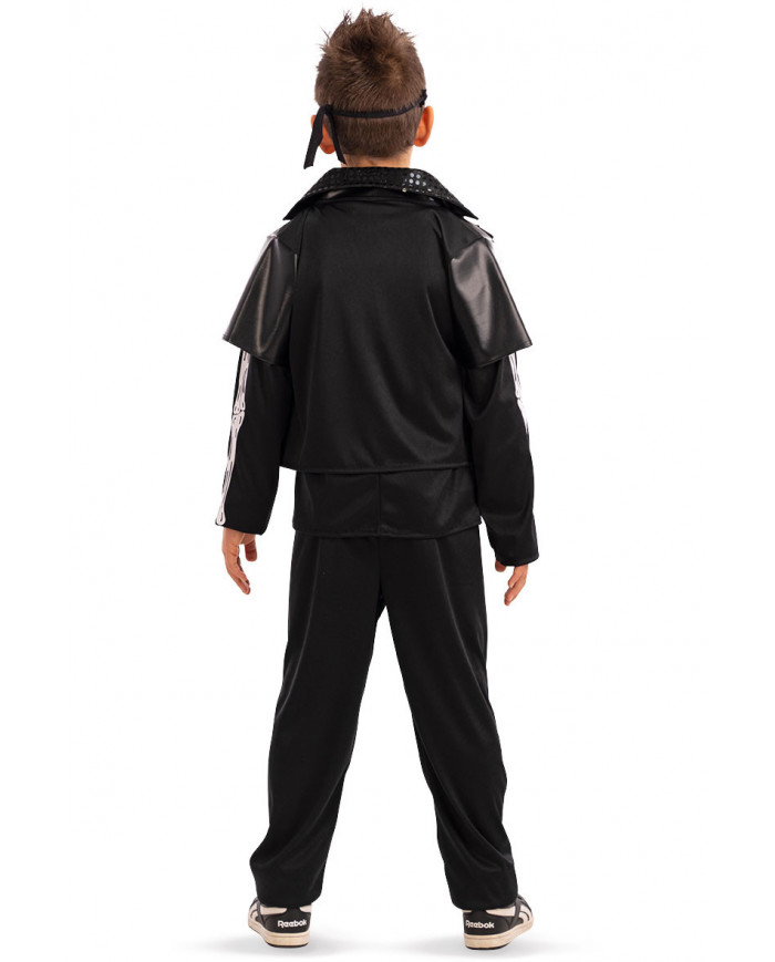 Skeleton dance costume for kid with stretchy fabric shirt and