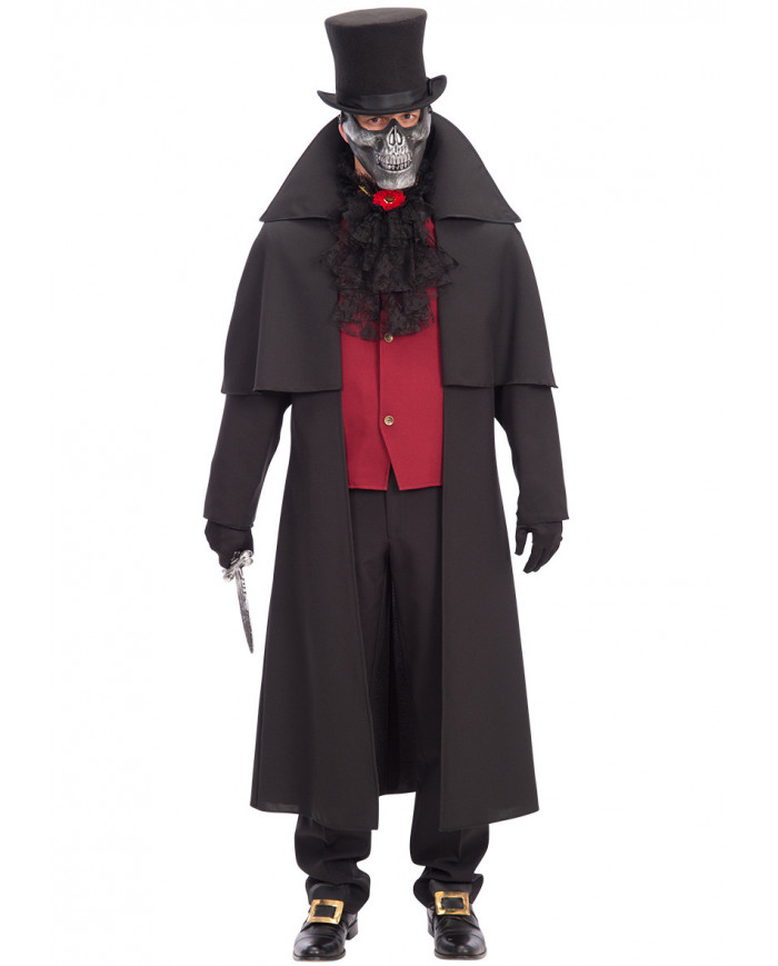 Knight Of The Night costume with fabric overcoat and waistcoat