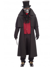 Knight Of The Night costume with fabric overcoat and waistcoat