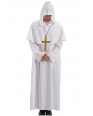 Costume da frate per uomo. Composto da tunica in tela bianca