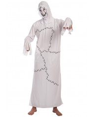 Ghost costume with stretchy dress and hood, one size M/L.