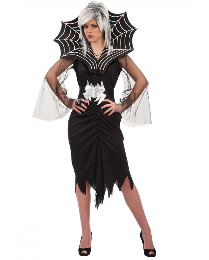Spider witch costume composed by stretchy dress with printed