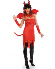 She-devil costume composed by stretchy dress with sequins