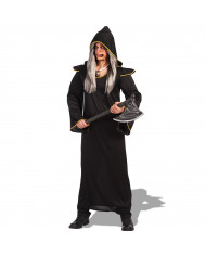Demon costume with stretchy dress and hood, one size M/L.