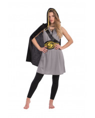 Archer costume with stretch dress with velvet cape and belt