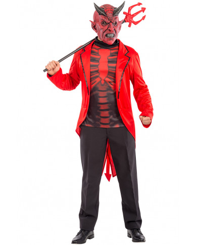 Costume da demone per uomo. Composto da casacca con stampa