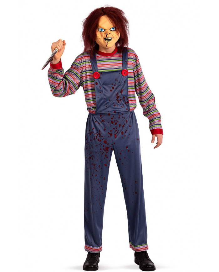 Killer costume for man with jumpsuit and shirt in stretchy