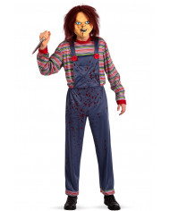 Costume da assassino per uomo. Composto da tuta azzurra e