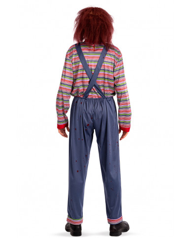 Costume da assassino per uomo. Composto da tuta azzurra e