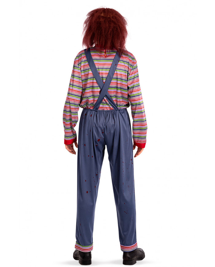 Costume da assassino per uomo. Composto da tuta azzurra e