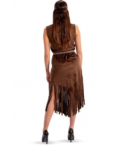 Costume da indiana per donna. Composto da abito in vellutino