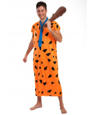 Fred Flintstones costume with stretchy dress and tie, one size