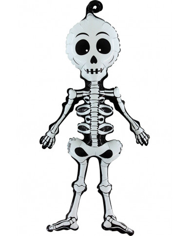 Skeleton-shaped foil balloon, decoration height cm.74 ideal for