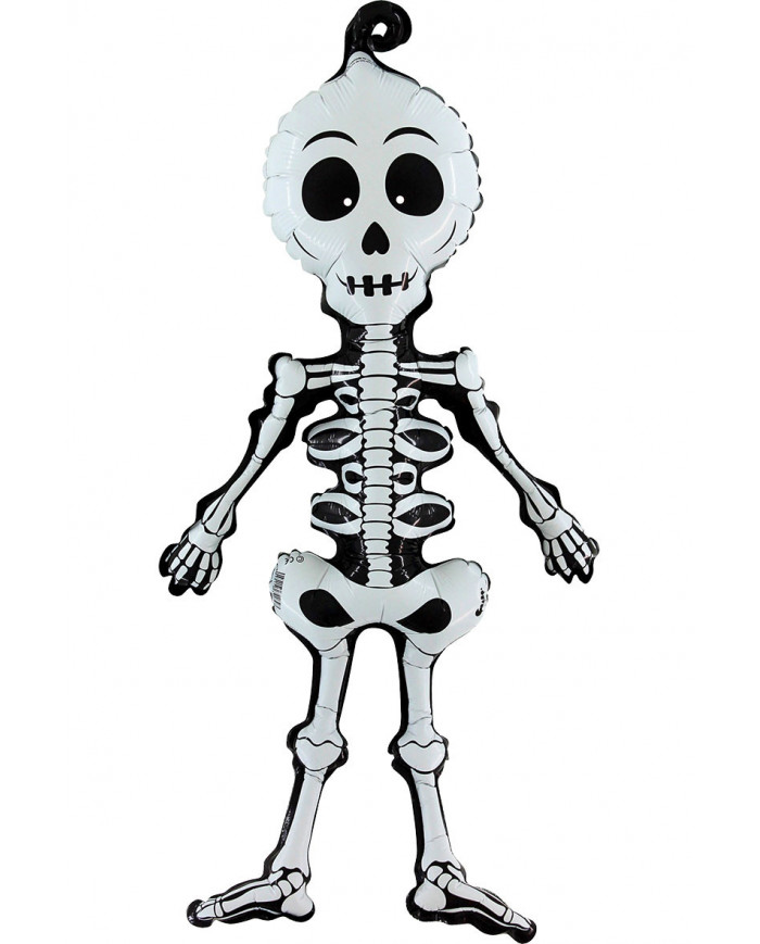 Skeleton-shaped foil balloon, decoration height cm.74 ideal for