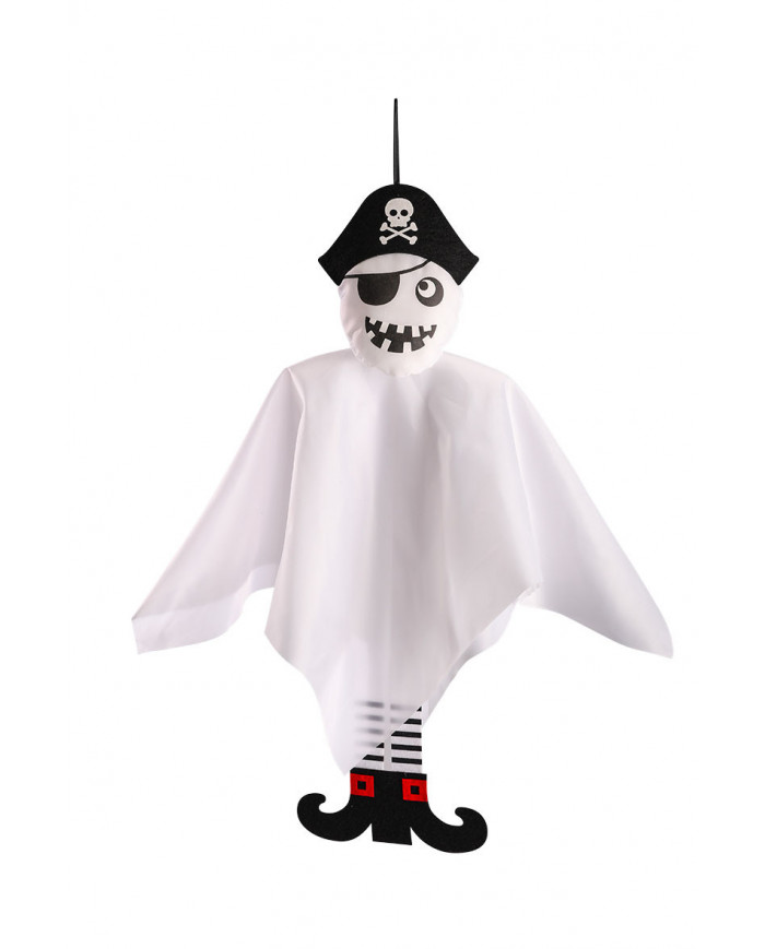 Halloween decoration to hang in the shape of a pirate ghost in