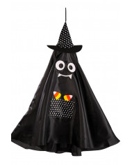 Halloween decoration to hang in the shape of a ghost in black