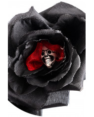 Headband with black roses and skulls. Perfect accessory to