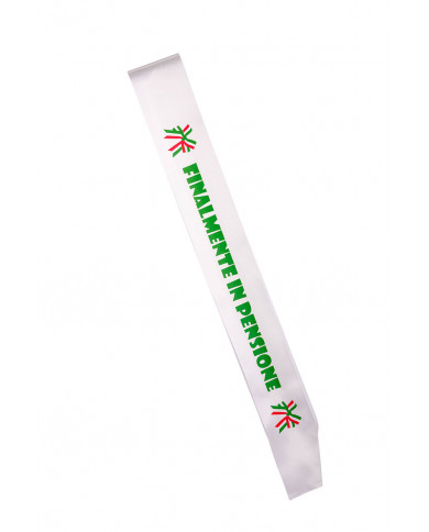 Fascia per festa di pensionamento. Fascia tricolore italiano