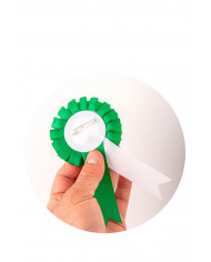 Coccarda per feste di pensionamento. Coccarda tricolore