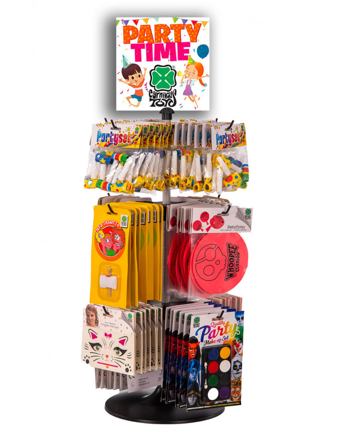 Counter displaybox height cm.100 containing 132 assorted party