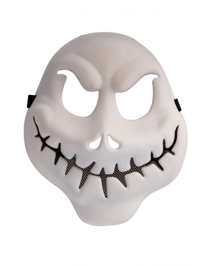 Plastic mask with the appearance of a scary ghost with a