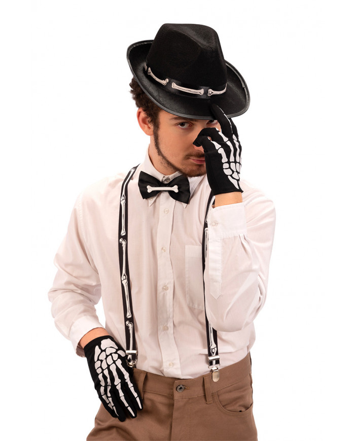 Set travestimento composto da cappello, papillon, guanti e