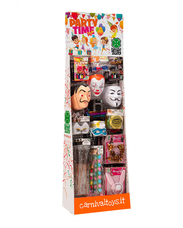 Displaybox h.cm.190x60x35 containing 138 assorted Carnival