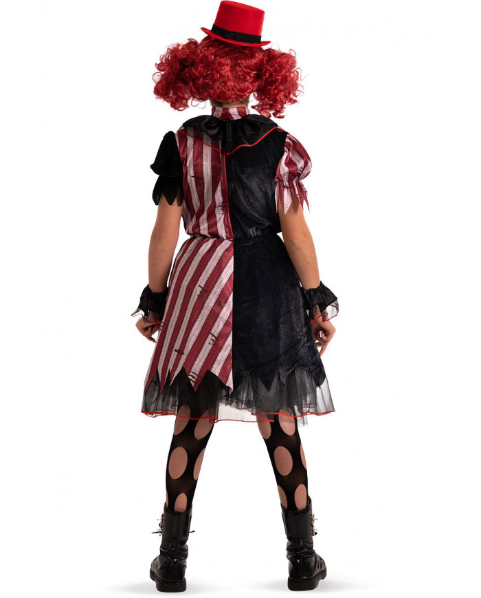 Costume da clown horror per bambina. Composto da abito con