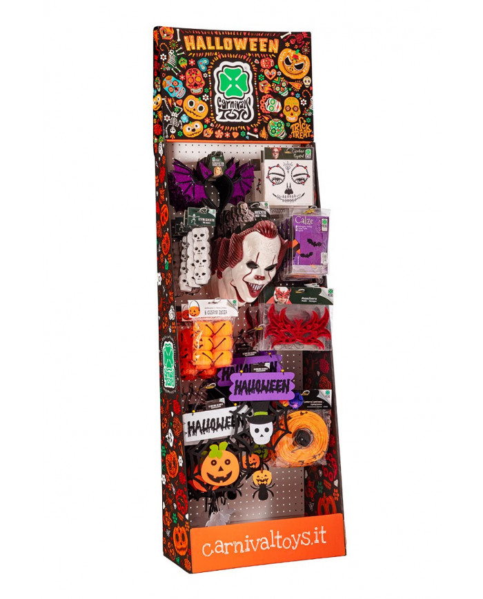 Displaybox h.cm.190x60x35 containing 90 assorted Halloween