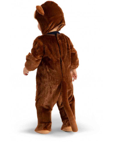 Fleece jumpsuit with hood for children in size 00. Article with