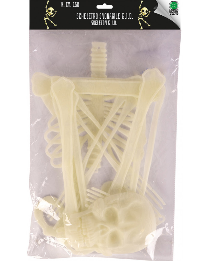 Hanging flat jointed plastic skeleton with a height of cm.150