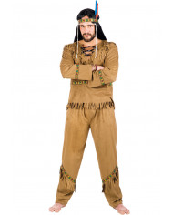Costume da pellerossa per adulto. Composto da casacca e
