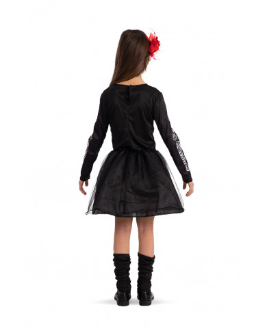 Little witch costume for girl consisting of a dress with a