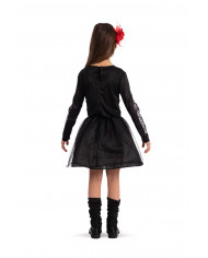 Little witch costume for girl consisting of a dress with a