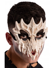 Half-face plastic eagle skull mask. Accessory for adults, ideal