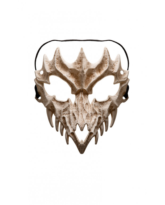 Half-face plastic eagle skull mask. Accessory for adults, ideal