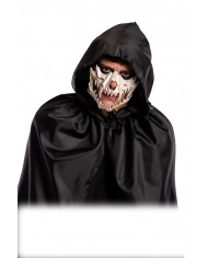 Half-face plastic jaw skeleton mask w/sharp teeth. Accessory