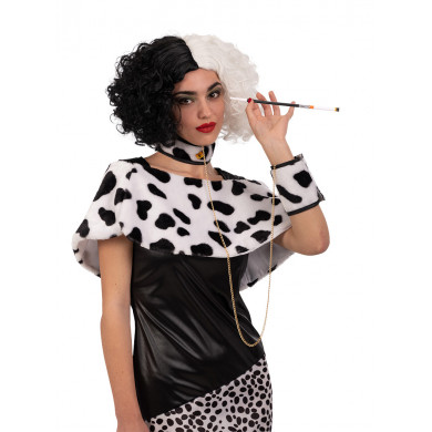 Set composto da coprispalle, collarino e polsino in peluche