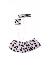 Set composto da coprispalle, collarino e polsino in peluche