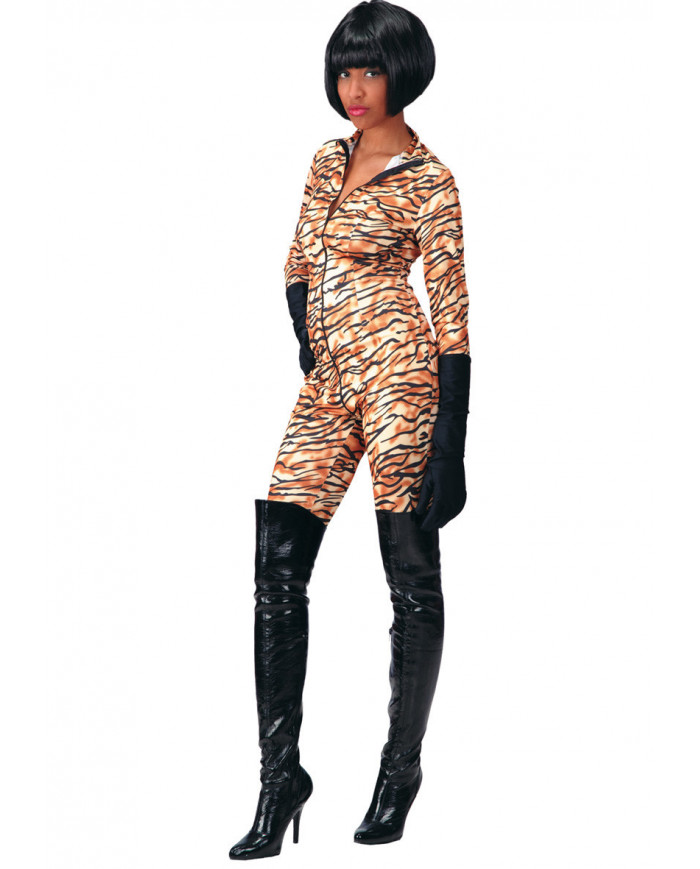 Costume Asia, tuta tigrata sexy per donna. Composto da una tuta