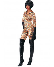 Costume Asia, tuta tigrata sexy per donna. Composto da una tuta