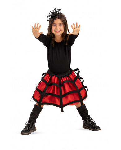 Set consisting of skirt and headband decorated with spider and