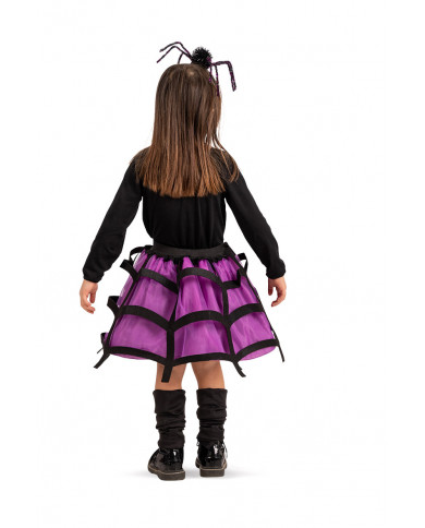 Set consisting of skirt and headband decorated with spider and