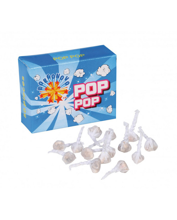 Pack of 3 boxes each containing 50 small pop-pop crackers