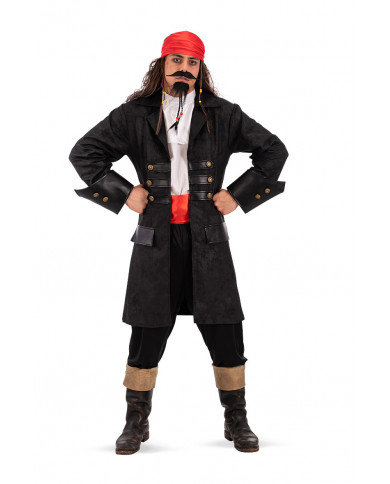 Casacca pirata uomo in taglia unica che veste M-L. Accessorio