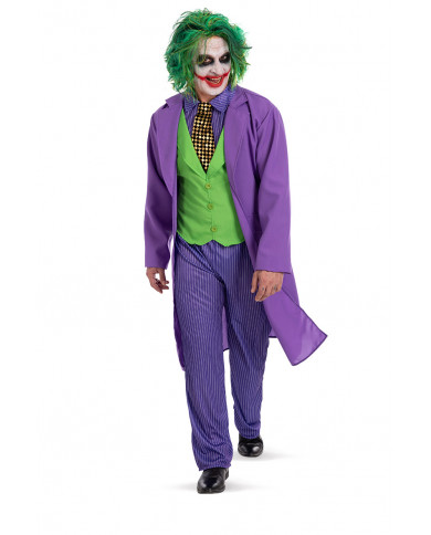 Purple Crazy Clown costume for man, consisting of jacket with