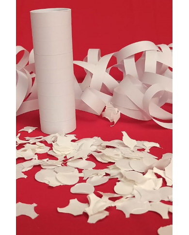 Set of 3 rolls of white paper streamers, perfect item to