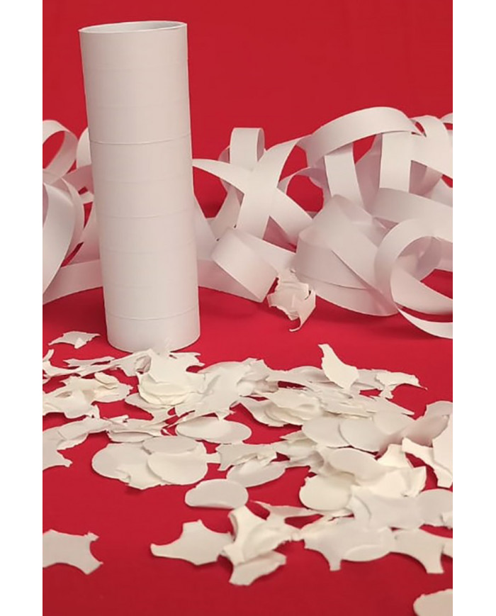 Set of 3 rolls of white paper streamers, perfect item to