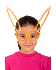 Phosphorescent glasses with bunny ears, composed of